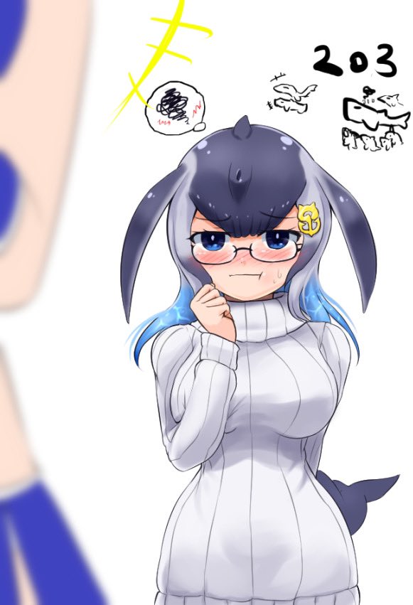 blue whale and coelacanth (kemono friends) drawn by tame_(sld8zoczefz9aau)