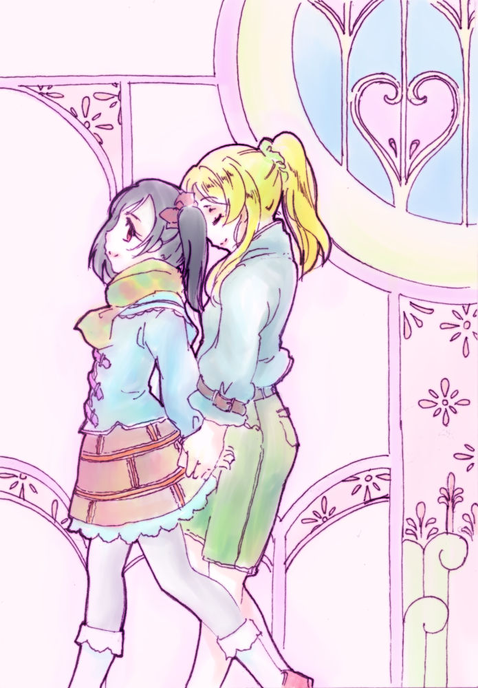 yazawa nico and ayase eli (love live! and 1 more) drawn by jason_(kaiten_kussaku_kikou)