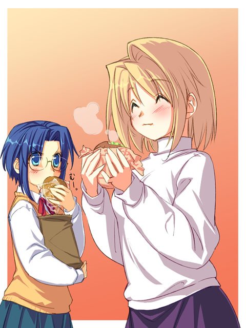 arcueid brunestud and ciel (tsukihime) drawn by yuuki_keisuke