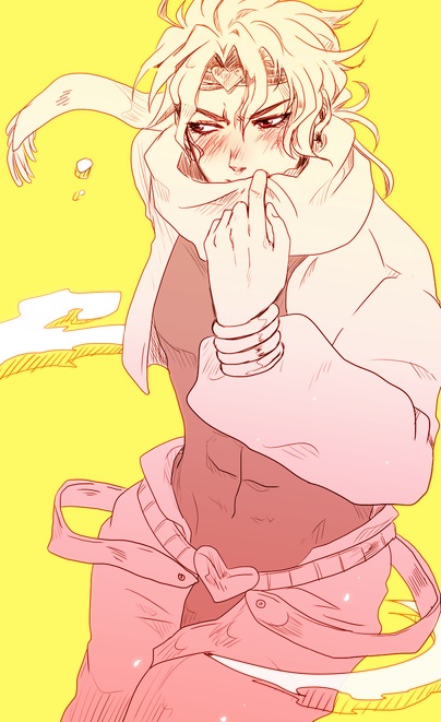 dio brando (jojo no kimyou na bouken and 1 more) drawn by 5533