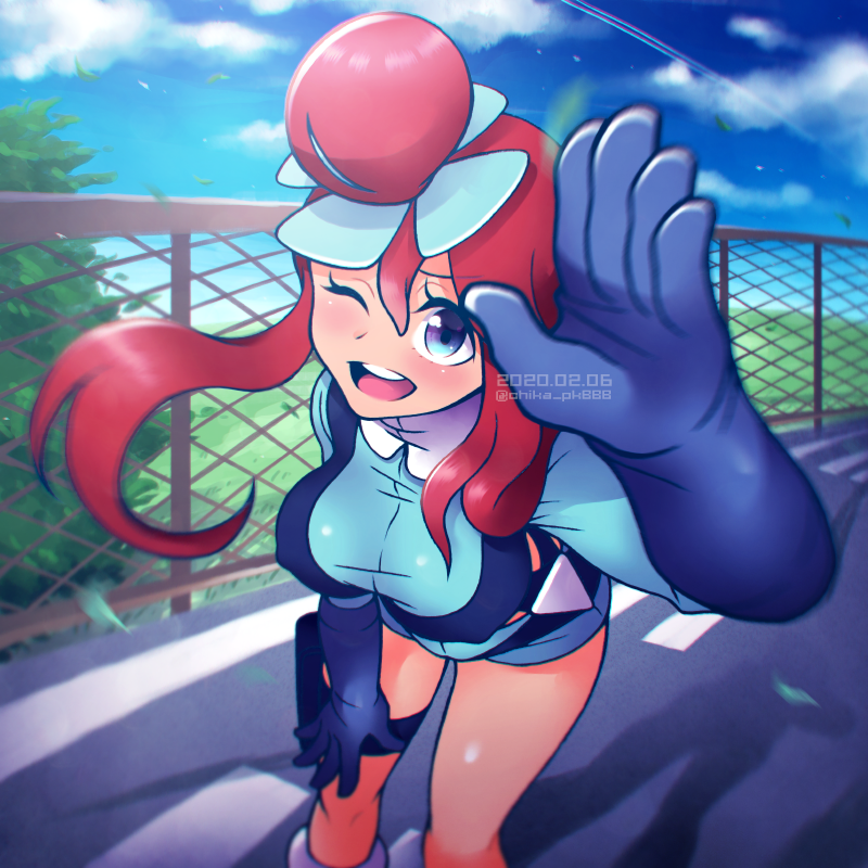 skyla (pokemon and 1 more) drawn by chikada