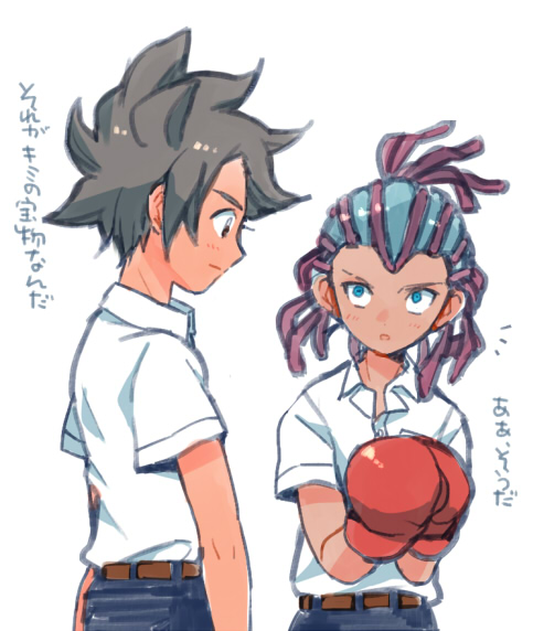 matatagi hayato and tetsukado shin (inazuma eleven and 2 more) drawn by idomajin