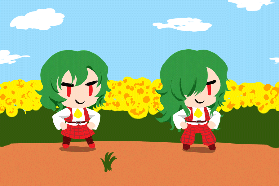 kazami yuuka (touhou and 1 more) drawn by yklvr