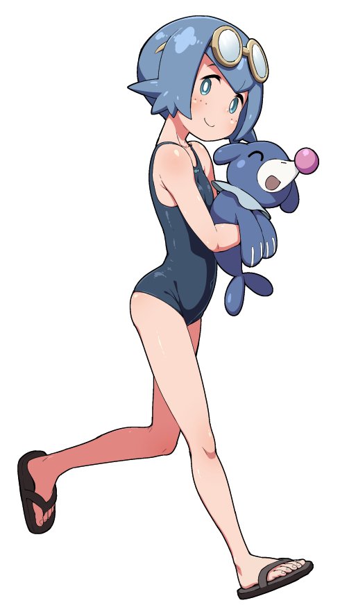 lana and popplio (pokemon and 1 more) drawn by torathi