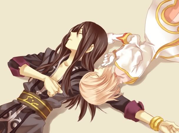 yuri lowell and estellise sidos heurassein (tales of and 1 more) drawn by miho_(mi)