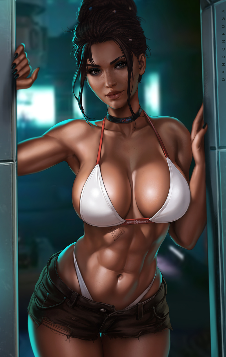 panam palmer (cyberpunk and 1 more) drawn by dandon_fuga