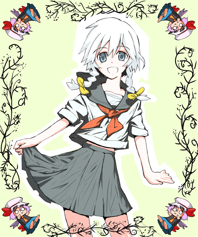 remilia scarlet and izayoi sakuya (touhou) drawn by childish_hamiino