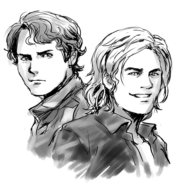 niki lauda and james hunt (real life and 2 more) drawn by fujiwara_ranka