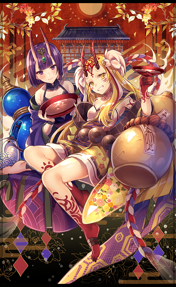 shuten douji and ibaraki douji (fate and 1 more) drawn by yunohito