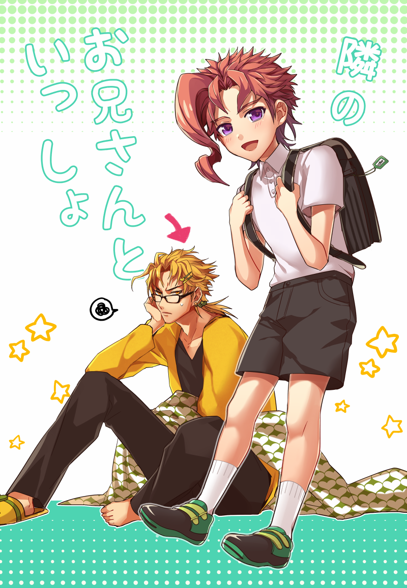 dio brando and kakyoin noriaki (jojo no kimyou na bouken and 1 more) drawn by buririantsaitou