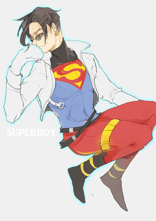 superboy and kon-el (dc comics) drawn by skyness