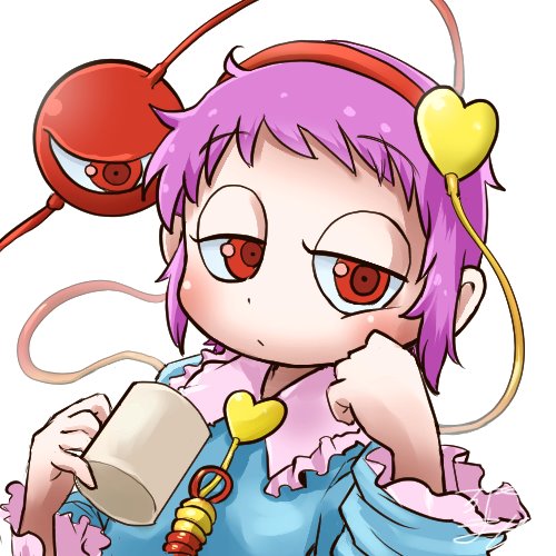 komeiji satori (touhou) drawn by chamaji