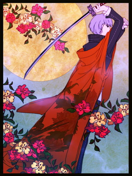 narukami yu (persona and 1 more) drawn by eeteru