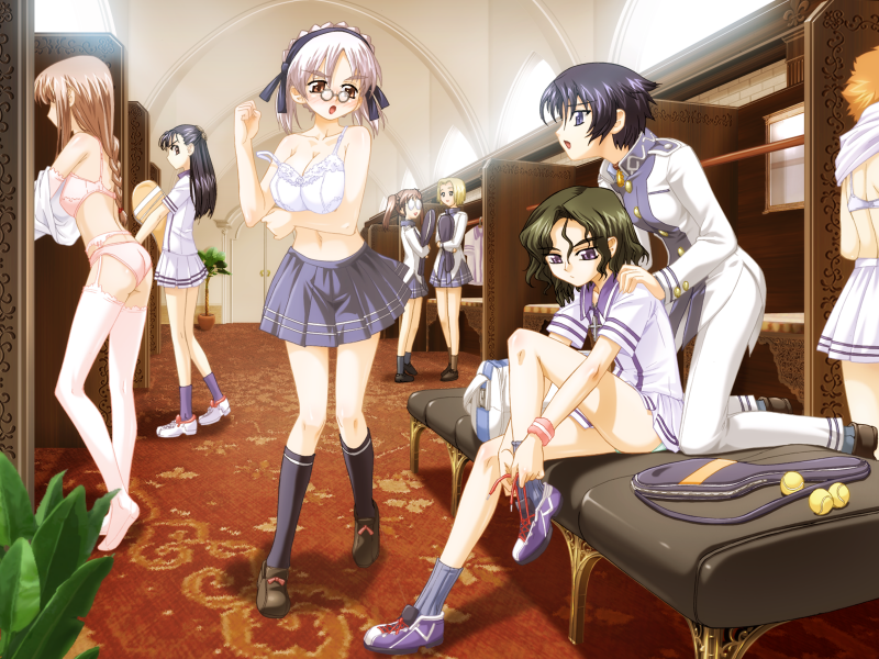 anri anriette, helena burliuka, and chloe witherspoon (sapphism no gensou) drawn by koume_keito