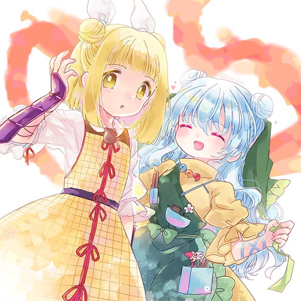 haniyasushin keiki and joutouguu mayumi (touhou and 1 more) drawn by biyon
