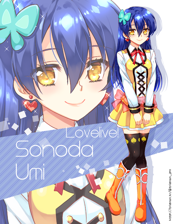 sonoda umi (love live! and 2 more) drawn by trianon