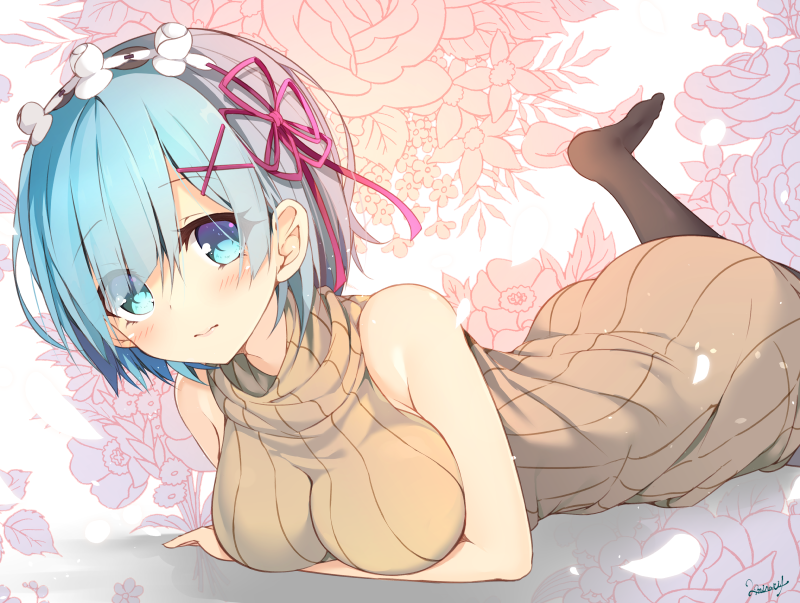 rem (re:zero kara hajimeru isekai seikatsu) drawn by minari_(minari37)