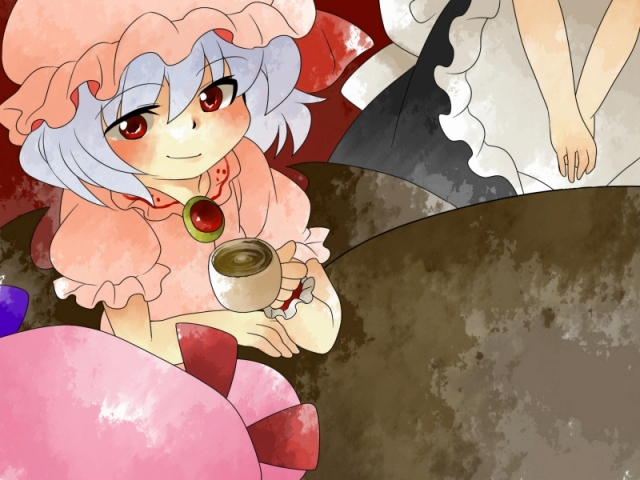 remilia scarlet, izayoi sakuya, and patchouli knowledge (touhou) drawn by hammer_(sunset_beach)