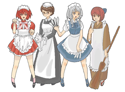 izayoi sakuya, kohaku, momomiya ichigo, and emma (touhou and 3 more)