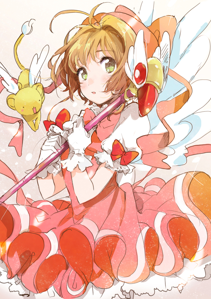 kinomoto sakura and kero (cardcaptor sakura) drawn by fly_(marguerite)