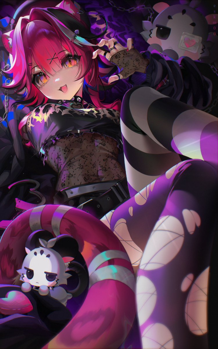 raora panthera and chattino (hololive and 1 more) drawn by eskm00
