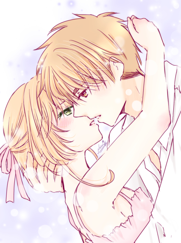 kinomoto sakura and li syaoran (cardcaptor sakura) drawn by kanaoto_neiro
