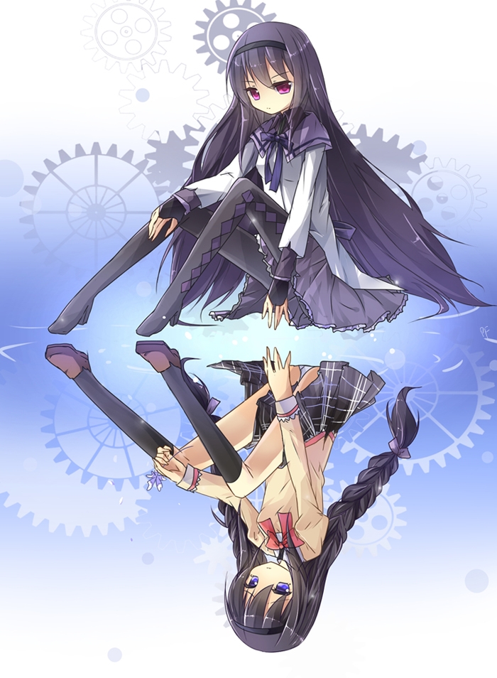 akemi homura (mahou shoujo madoka magica) drawn by pf