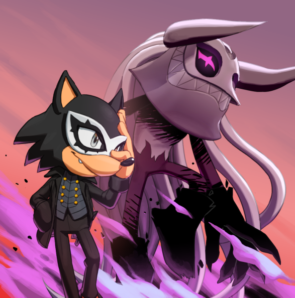 amamiya ren, joker, infinite, and avatar (persona and 3 more) drawn by joeadok