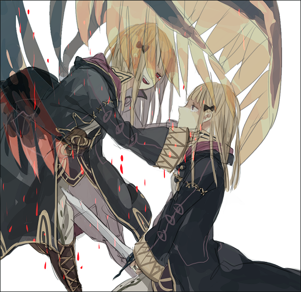 female robin and grima (fire emblem and 1 more) drawn by narikan