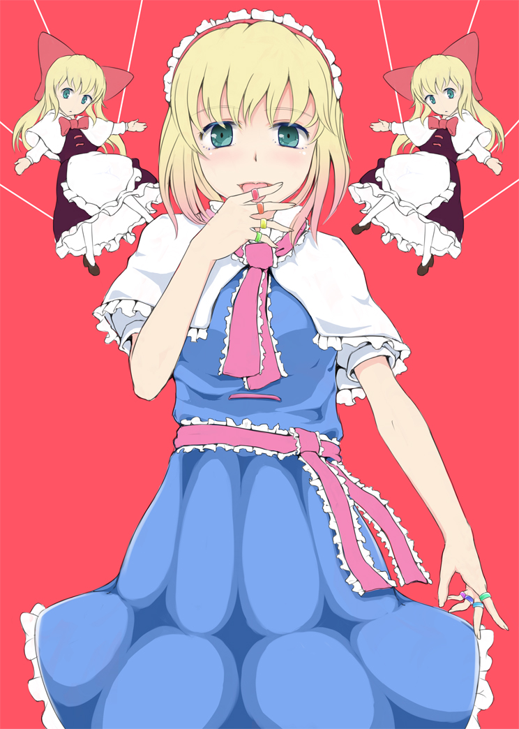 alice margatroid and shanghai doll (touhou) drawn by oumi_(rsag)