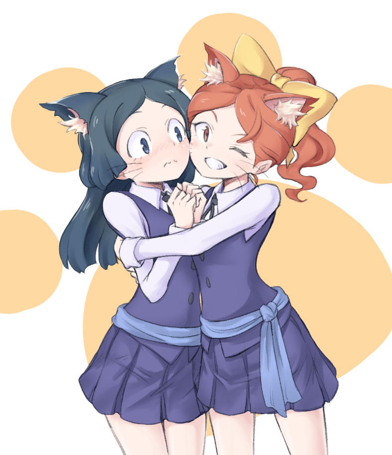 barbara parker and hanna england (little witch academia) drawn by orinpachu