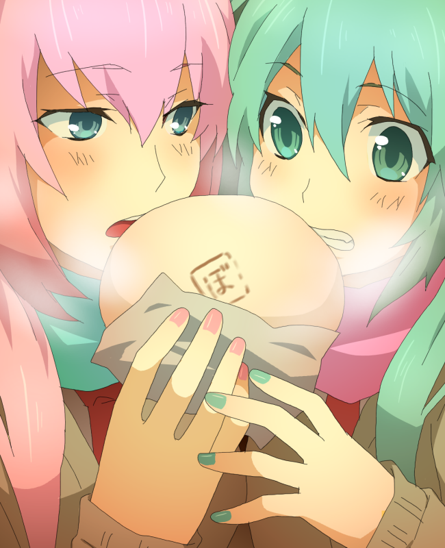 hatsune miku and megurine luka (vocaloid) drawn by matsuda_toki