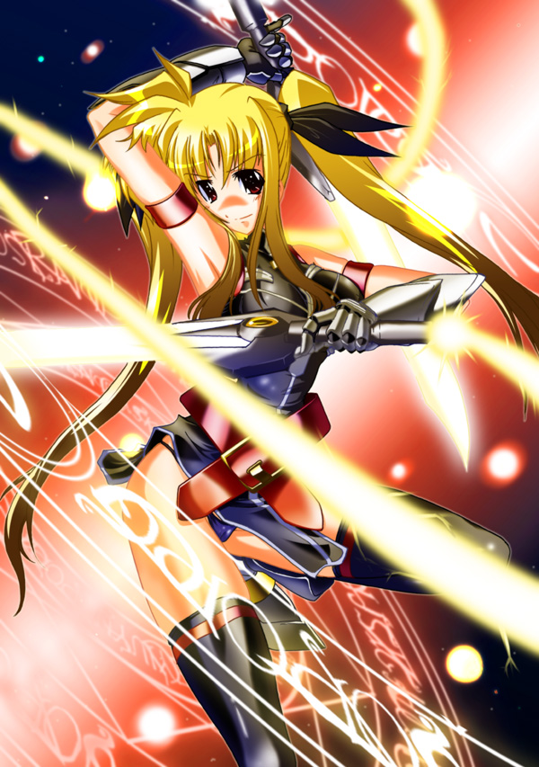 fate testarossa and bardiche (lyrical nanoha and 1 more)