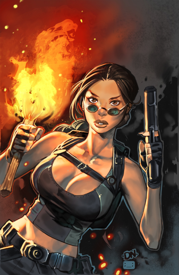lara croft (tomb raider) drawn by chuck_pires and david_nakayama