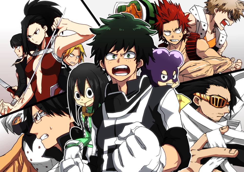 Asui Tsuyu Midoriya Izuku Yaoyorozu Momo Bakugou Katsuki Jirou Kyouka And 6 More Boku No Hero Academia Drawn By Yagiushi Sinnpatilove Danbooru