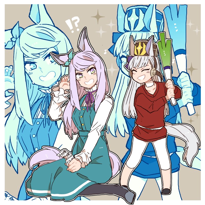 gold ship and mejiro mcqueen (umamusume) drawn by asuka_(junerabitts)