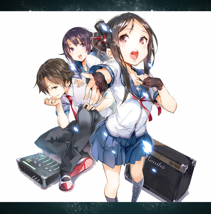 kotomiya haruka, aigami sakura, and kamigaito meia (minutes) drawn by yuugen