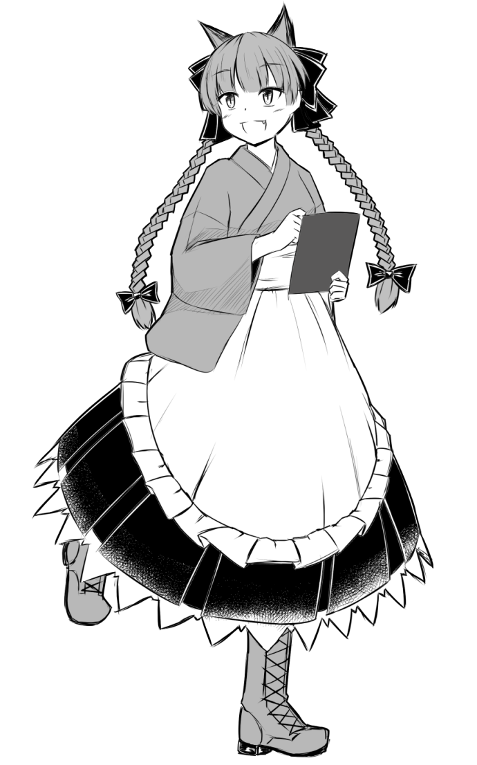 kaenbyou rin and motoori kosuzu (touhou) drawn by ganmaganmo