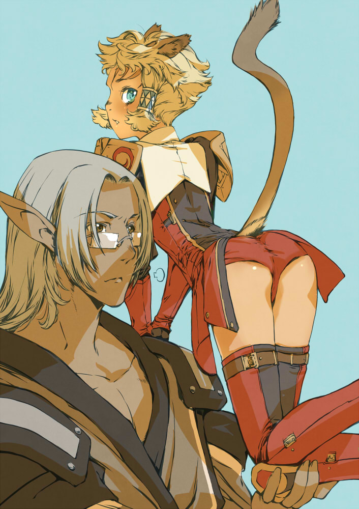 adventurer, red mage, and monk (final fantasy and 1 more) drawn by branch_(blackrabbits)