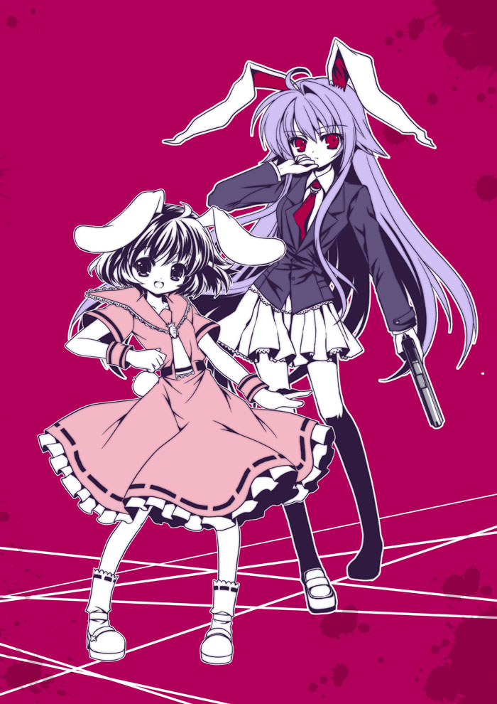 reisen udongein inaba and inaba tewi (touhou) drawn by capura_lin