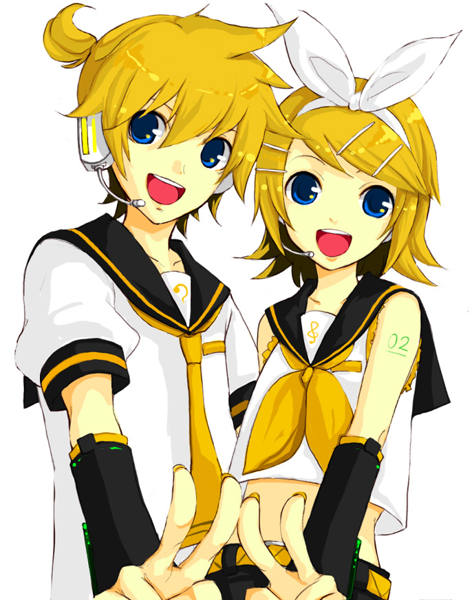 kagamine rin and kagamine len (vocaloid) drawn by nntn