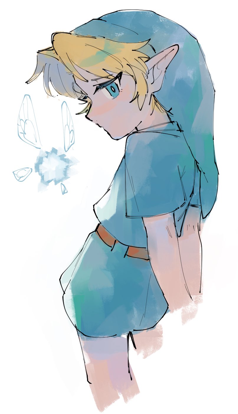 link, young link, and navi (the legend of zelda and 1 more) drawn by yamori_(yamoooon21)