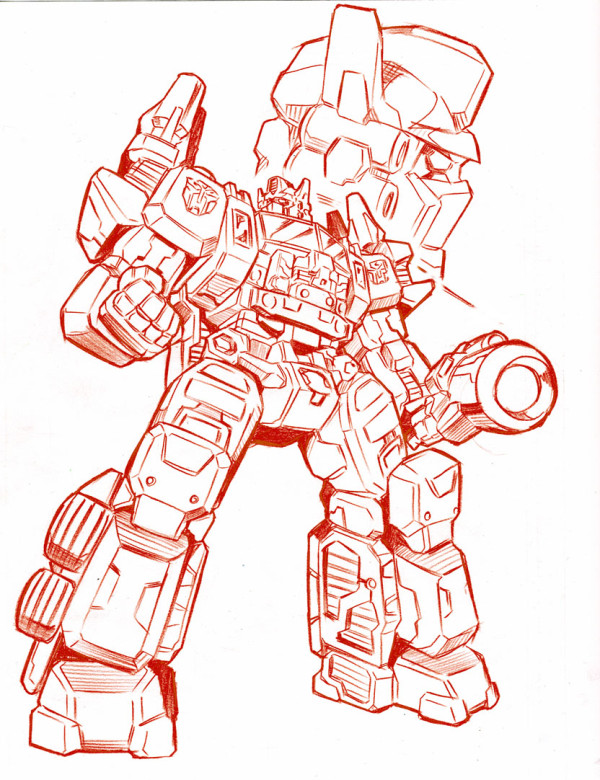 optimus prime and powermaster optimus prime (transformers) drawn by kamizono_(spookyhouse)