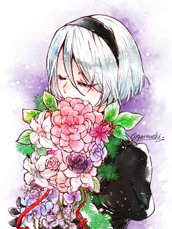 2b (nier and 1 more) drawn by gettenshi
