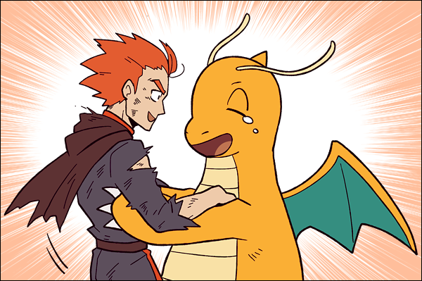 dragonite and lance (pokemon and 1 more) drawn by jaho