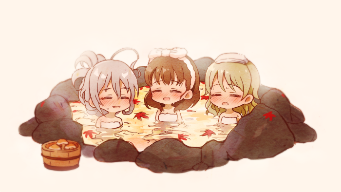morikubo nono, hoshi syoko, and sakuma mayu (idolmaster and 1 more) drawn by omisoshiru