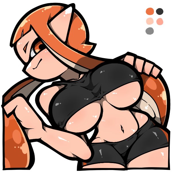 inkling player character, inkling girl, and kaori (splatoon) drawn by name_omoitukan2