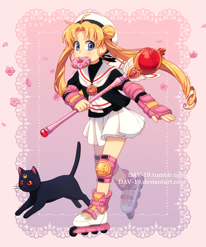 kinomoto sakura, tsukino usagi, and luna (bishoujo senshi sailor moon and 2 more) drawn by dav-19