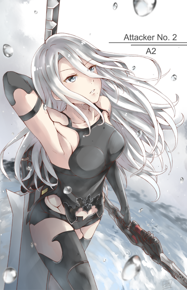a2 (nier and 1 more) drawn by limitless_skye