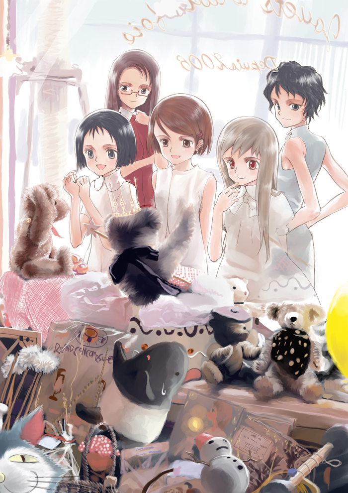 akanegi atsuko, shiraishi karin, asahina kyouko, sakuramachi yuuko, and aida megumi (kita e) drawn by mocha_(snowflake)